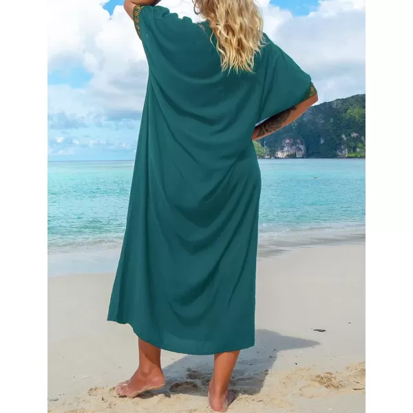 Bsubseach Caftan Cover Up for Swimwear Women Plus Size Kaftan Swimsuit Coverup Embroidery