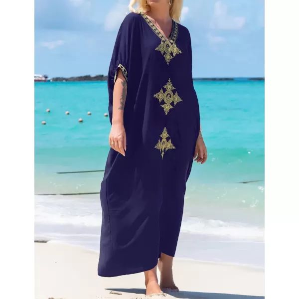 Bsubseach Caftan Cover Up for Swimwear Women Plus Size Kaftan Swimsuit Coverup Embroidery