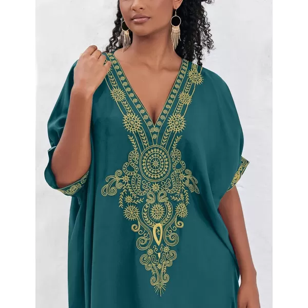 Bsubseach Caftan Cover Up for Swimwear Women Plus Size Kaftan Swimsuit Coverup Embroidery