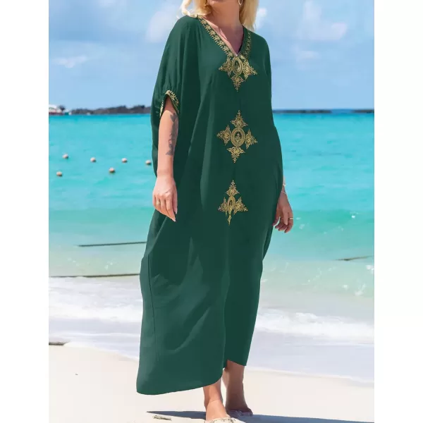Bsubseach Caftan Cover Up for Swimwear Women Plus Size Kaftan Swimsuit Coverup Embroidery