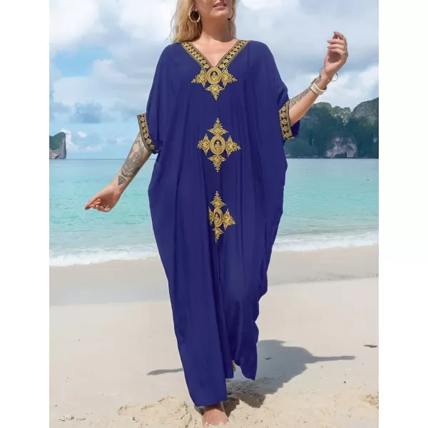 Bsubseach Caftan Cover Up for Swimwear Women Plus Size Kaftan Swimsuit Coverup Embroidery