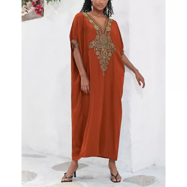 Bsubseach Caftan Cover Up for Swimwear Women Plus Size Kaftan Swimsuit Coverup Embroidery