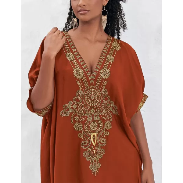 Bsubseach Caftan Cover Up for Swimwear Women Plus Size Kaftan Swimsuit Coverup Embroidery