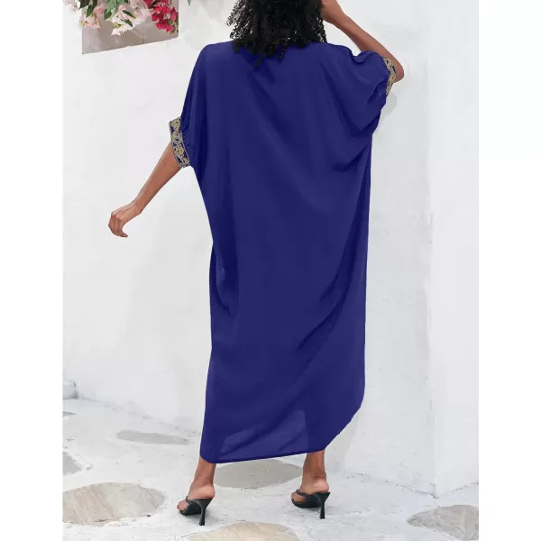 Bsubseach Caftan Cover Up for Swimwear Women Plus Size Kaftan Swimsuit Coverup Embroidery