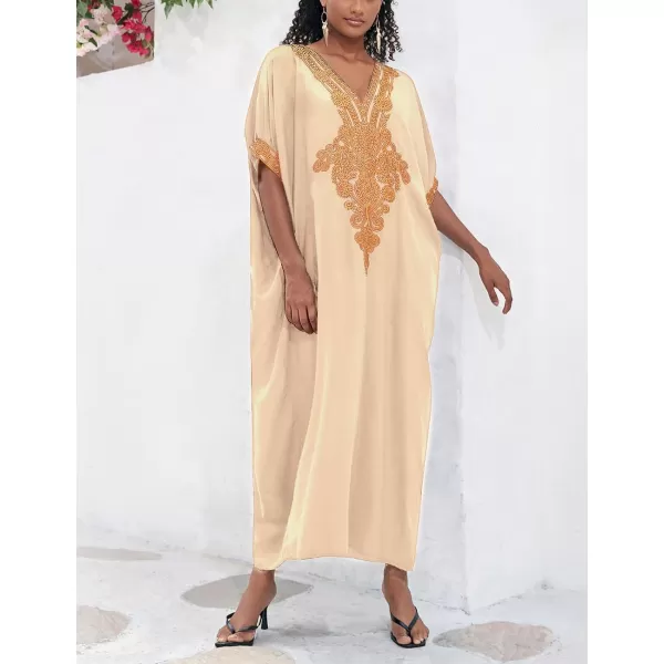 Bsubseach Caftan Cover Up for Swimwear Women Plus Size Kaftan Swimsuit Coverup Embroidery