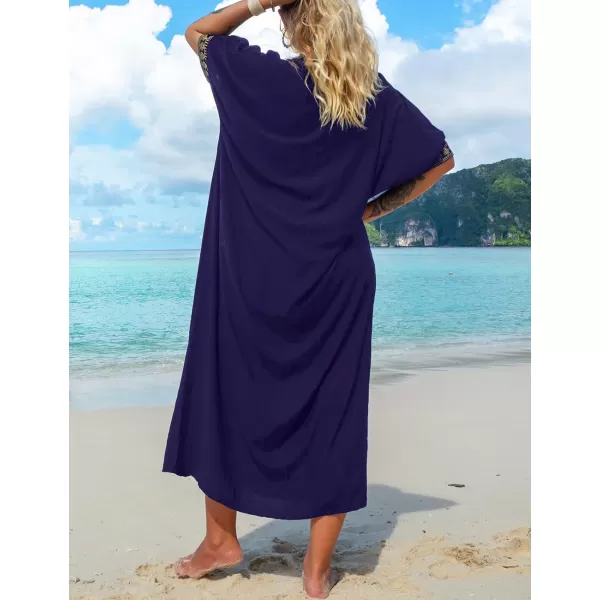 Bsubseach Caftan Cover Up for Swimwear Women Plus Size Kaftan Swimsuit Coverup Embroidery