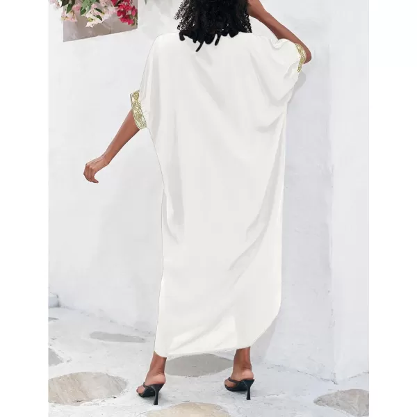 Bsubseach Caftan Cover Up for Swimwear Women Plus Size Kaftan Swimsuit Coverup Embroidery