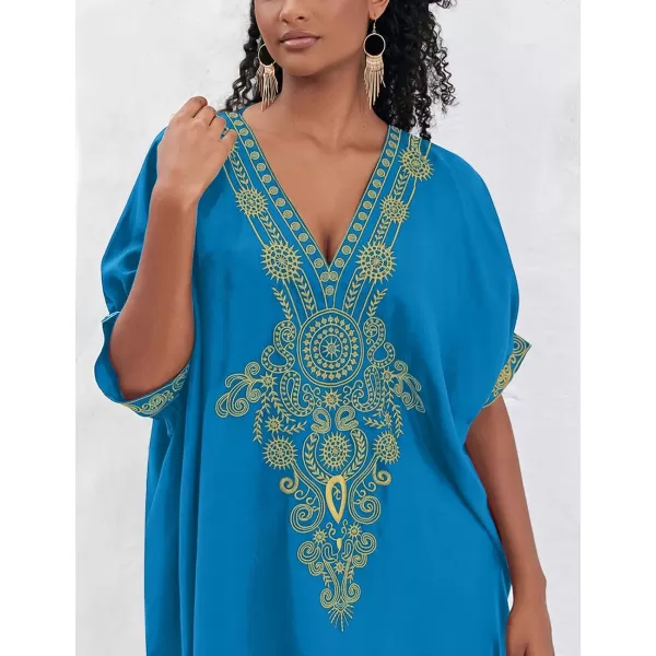 Bsubseach Caftan Cover Up for Swimwear Women Plus Size Kaftan Swimsuit Coverup Embroidery