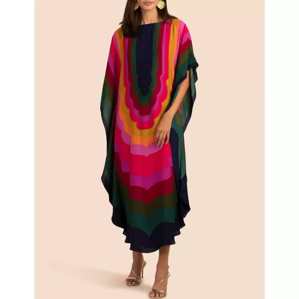 Bsubseach Colorful Kaftan Dresses for Women Plus Size Long Bathing Suit Cover Ups
