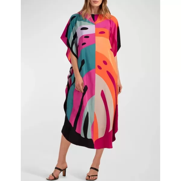 Bsubseach Colorful Kaftan Dresses for Women Plus Size Long Bathing Suit Cover Ups