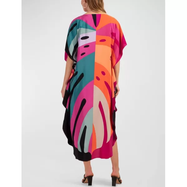 Bsubseach Colorful Kaftan Dresses for Women Plus Size Long Bathing Suit Cover Ups