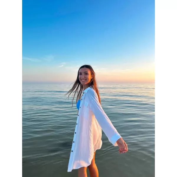 Bsubseach Cover Up Shirts for Women Button Down Swim Coverup Beach Casual Blouse Tops