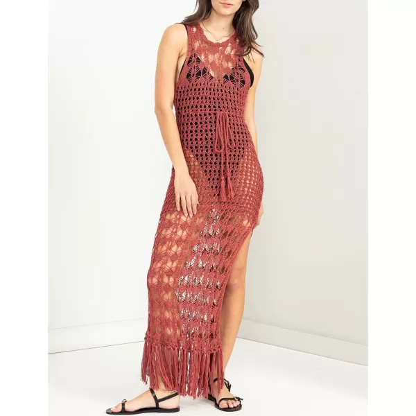 Bsubseach Crochet Cover Ups for Swimwear Women Sleeveless Knit Beach Dress Open Back Bathing Suit Coverup