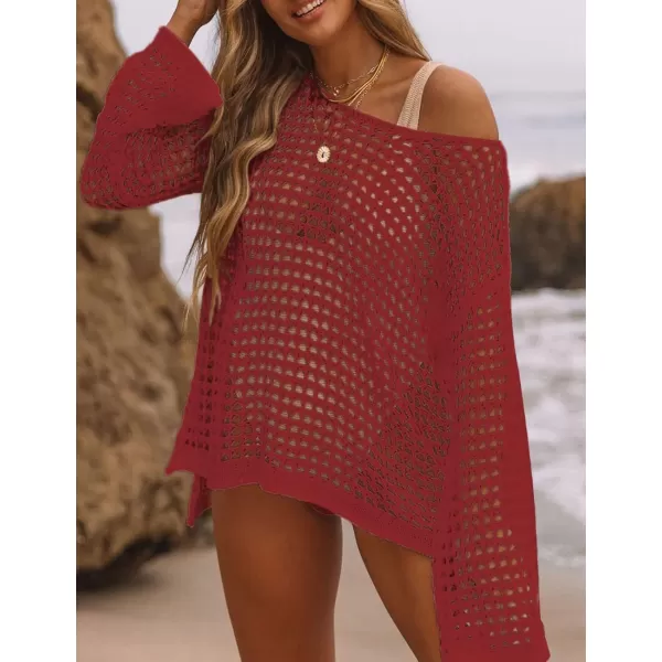 Bsubseach Crochet Cover Ups for Women Sexy Hollow Out Swim Cover Up Knit Summer Outfits