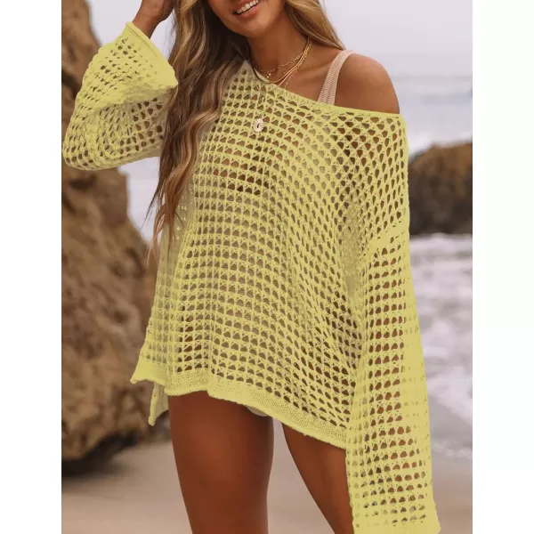 Bsubseach Crochet Cover Ups for Women Sexy Hollow Out Swim Cover Up Knit Summer Outfits