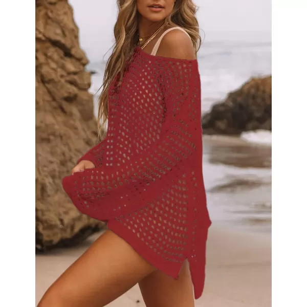 Bsubseach Crochet Cover Ups for Women Sexy Hollow Out Swim Cover Up Knit Summer Outfits