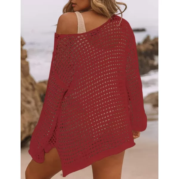 Bsubseach Crochet Cover Ups for Women Sexy Hollow Out Swim Cover Up Knit Summer Outfits