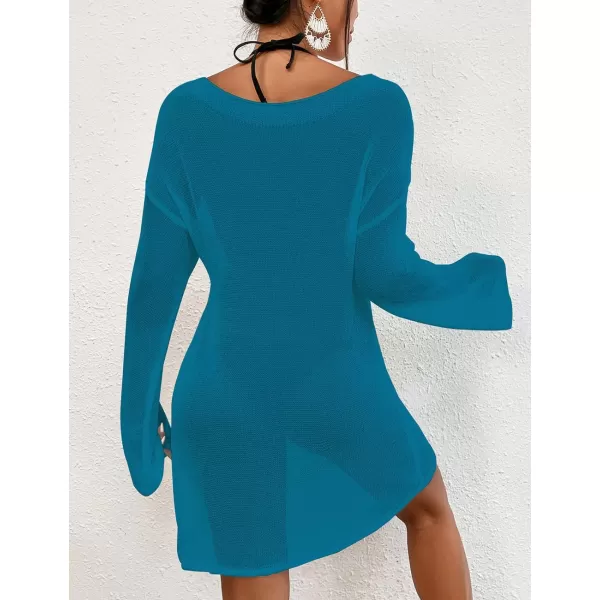 Bsubseach Crochet Cover Ups for Women Sheer Beach Tops Sexy Mesh Summer Outfit