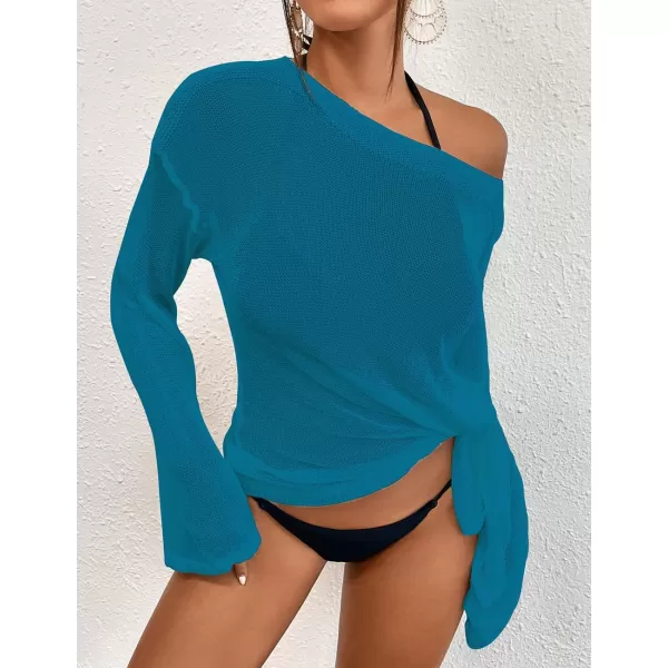 Bsubseach Crochet Cover Ups for Women Sheer Beach Tops Sexy Mesh Summer Outfit