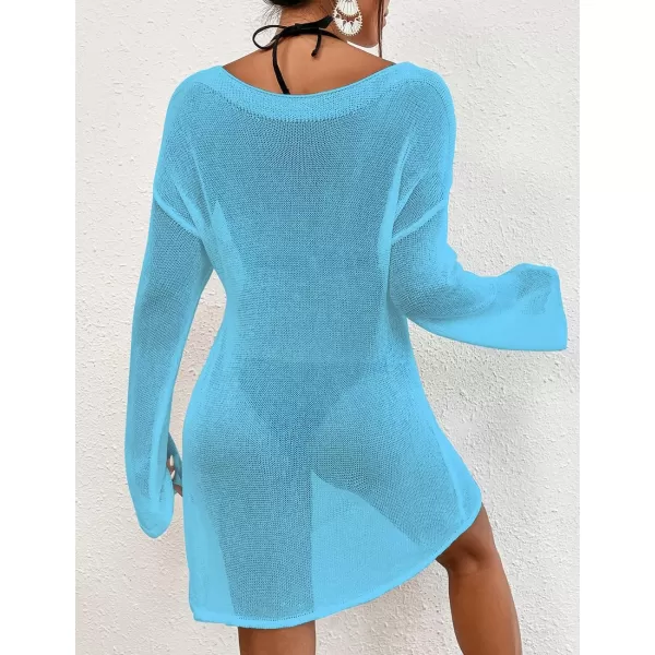 Bsubseach Crochet Cover Ups for Women Sheer Beach Tops Sexy Mesh Summer Outfit