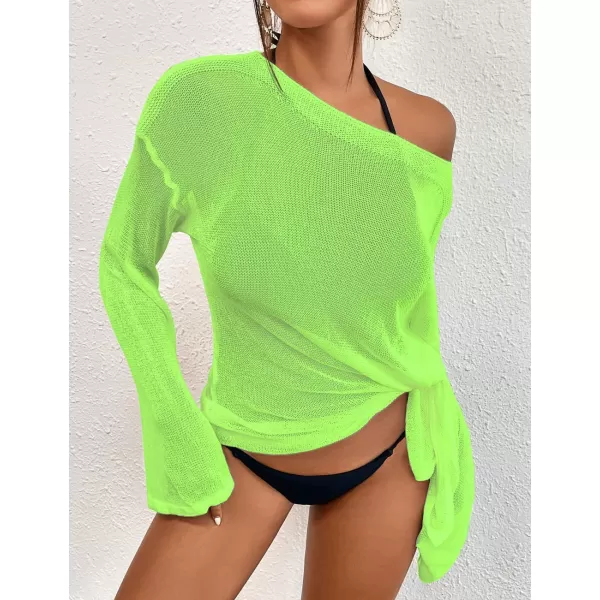 Bsubseach Crochet Cover Ups for Women Sheer Beach Tops Sexy Mesh Summer Outfit