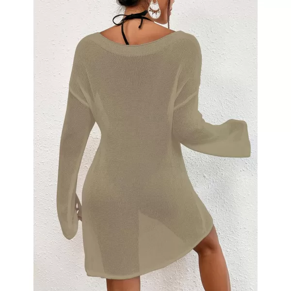 Bsubseach Crochet Cover Ups for Women Sheer Beach Tops Sexy Mesh Summer Outfit