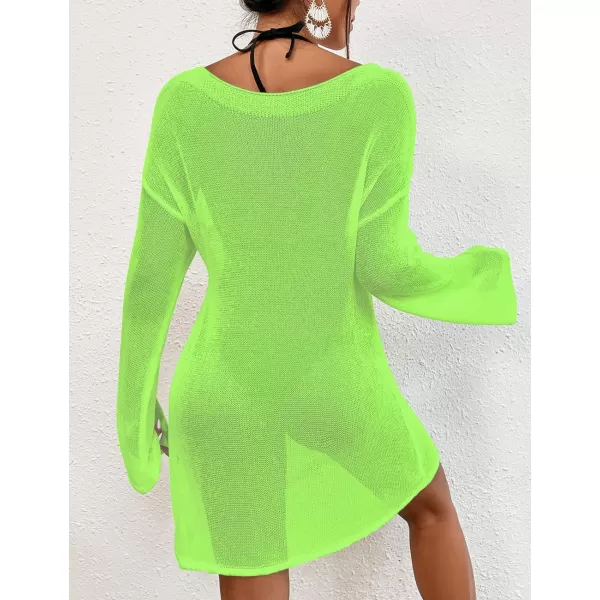 Bsubseach Crochet Cover Ups for Women Sheer Beach Tops Sexy Mesh Summer Outfit