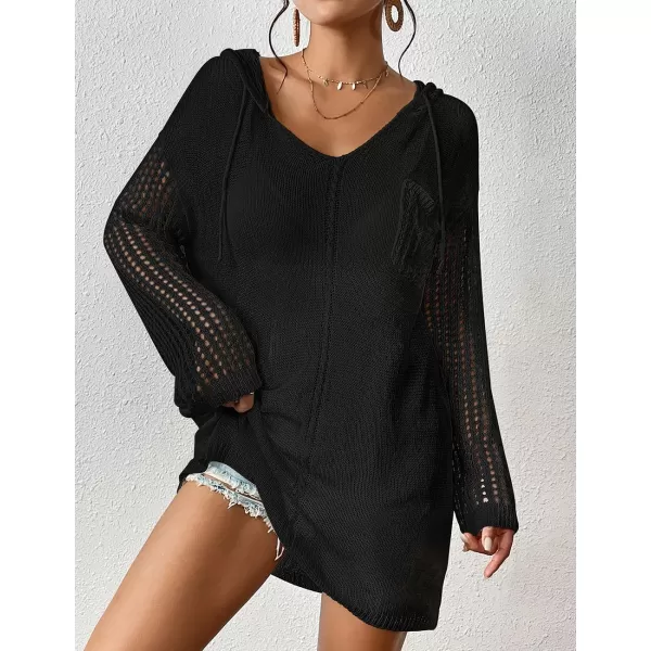 Bsubseach Crochet Coverups for Women Bathing Suit Cover Ups Short Beach Dress Swim Cover Up