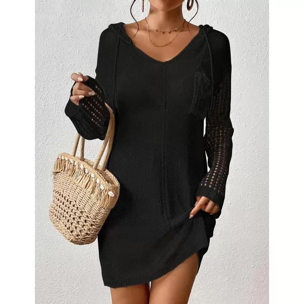 Bsubseach Crochet Coverups for Women Bathing Suit Cover Ups Short Beach Dress Swim Cover Up