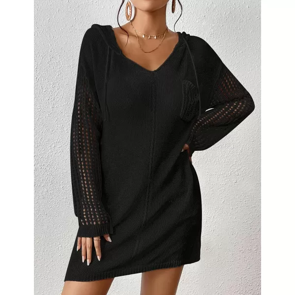 Bsubseach Crochet Coverups for Women Bathing Suit Cover Ups Short Beach Dress Swim Cover Up