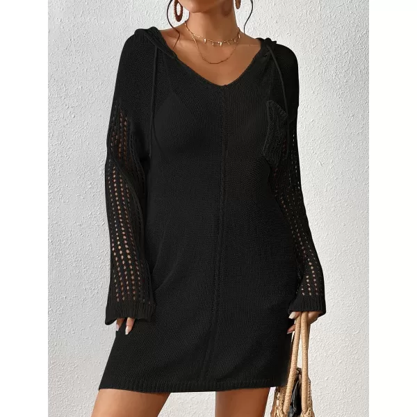 Bsubseach Crochet Coverups for Women Bathing Suit Cover Ups Short Beach Dress Swim Cover Up