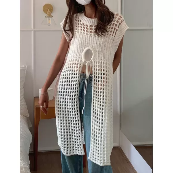 Bsubseach Crochet Coverups for Women Hollow Out Knit Beach Swimsuit Cover Up Summer Outfit
