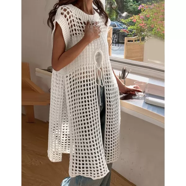 Bsubseach Crochet Coverups for Women Hollow Out Knit Beach Swimsuit Cover Up Summer Outfit