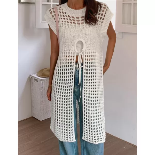 Bsubseach Crochet Coverups for Women Hollow Out Knit Beach Swimsuit Cover Up Summer Outfit