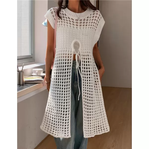 Bsubseach Crochet Coverups for Women Hollow Out Knit Beach Swimsuit Cover Up Summer Outfit