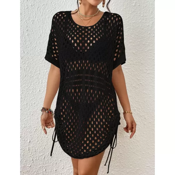 Bsubseach Crochet Coverups for Women Hollow Out Knit Swimsuit Beach Cover Up Dress Summer Outfit