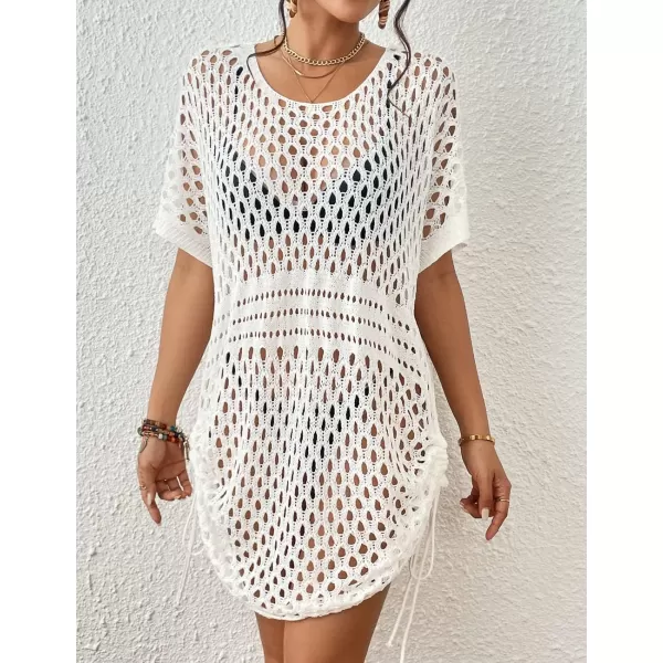Bsubseach Crochet Coverups for Women Hollow Out Knit Swimsuit Beach Cover Up Dress Summer Outfit