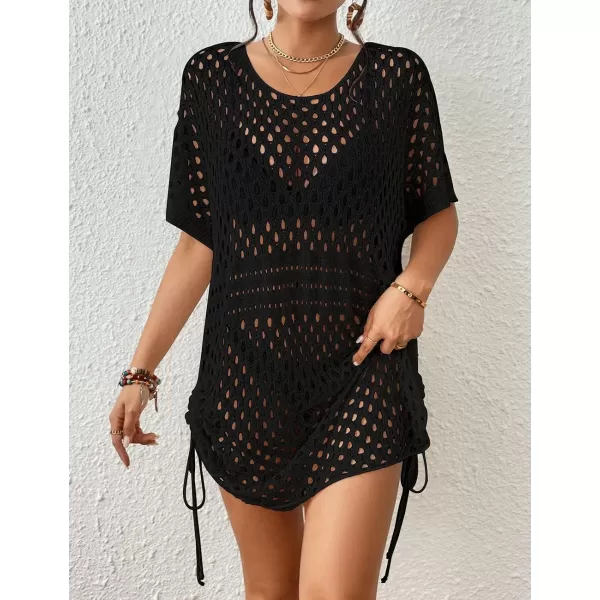 Bsubseach Crochet Coverups for Women Hollow Out Knit Swimsuit Beach Cover Up Dress Summer Outfit