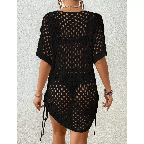 Bsubseach Crochet Coverups for Women Hollow Out Knit Swimsuit Beach Cover Up Dress Summer Outfit