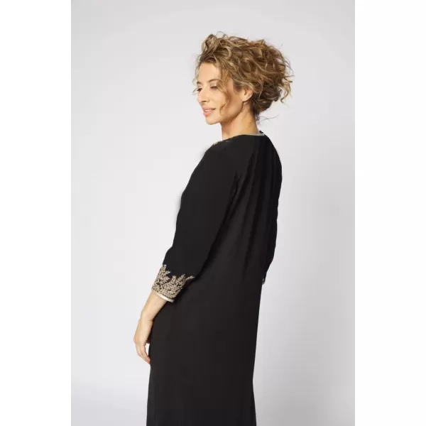 Bsubseach Embroidery Beach Kaftan Dress for Women Short Sleeve Bikini Swimsuit Cover Up