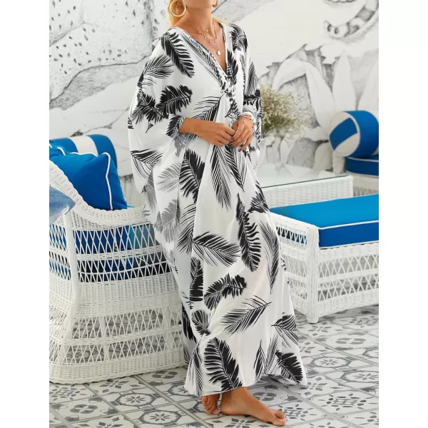 Bsubseach Kaftan Dresses Cover Up for Swimwear Women Plus Size Animal Print Caftan Resort Dress