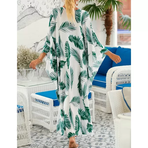 Bsubseach Kaftan Dresses Cover Up for Swimwear Women Plus Size Animal Print Caftan Resort Dress