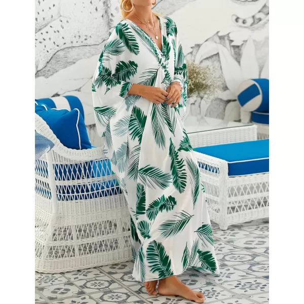 Bsubseach Kaftan Dresses Cover Up for Swimwear Women Plus Size Animal Print Caftan Resort Dress