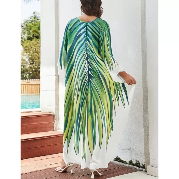 Bsubseach Kaftan Dresses Cover Up for Swimwear Women Plus Size Animal Print Caftan Resort Dress