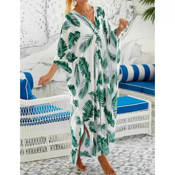 Bsubseach Kaftan Dresses Cover Up for Swimwear Women Plus Size Animal Print Caftan Resort Dress