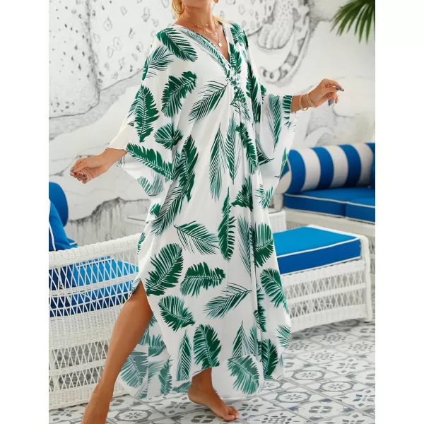 Bsubseach Kaftan Dresses Cover Up for Swimwear Women Plus Size Animal Print Caftan Resort Dress