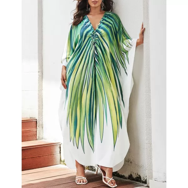 Bsubseach Kaftan Dresses Cover Up for Swimwear Women Plus Size Animal Print Caftan Resort Dress