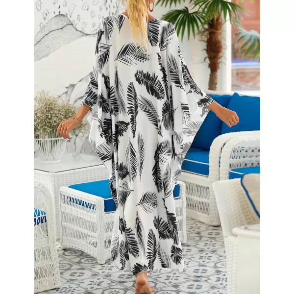 Bsubseach Kaftan Dresses Cover Up for Swimwear Women Plus Size Animal Print Caftan Resort Dress