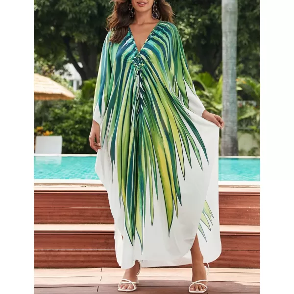 Bsubseach Kaftan Dresses Cover Up for Swimwear Women Plus Size Animal Print Caftan Resort Dress