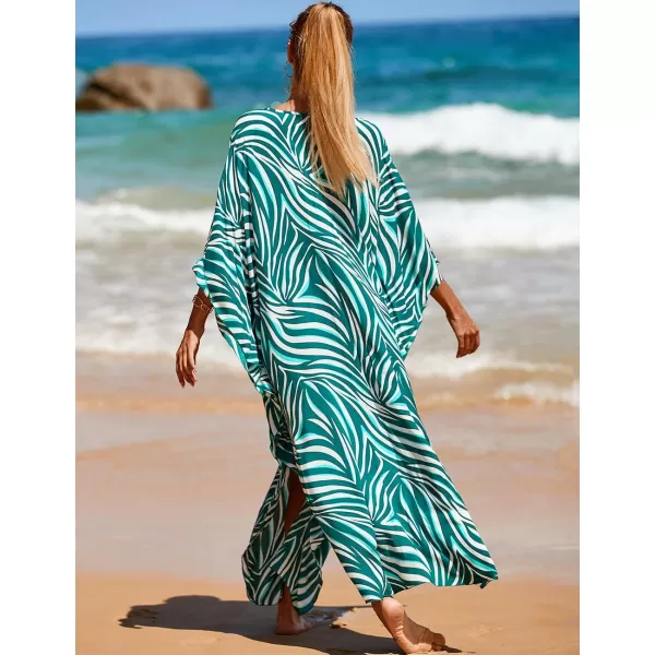 Bsubseach Kaftan Dresses Cover Up for Swimwear Women Plus Size Animal Print Caftan Resort Dress